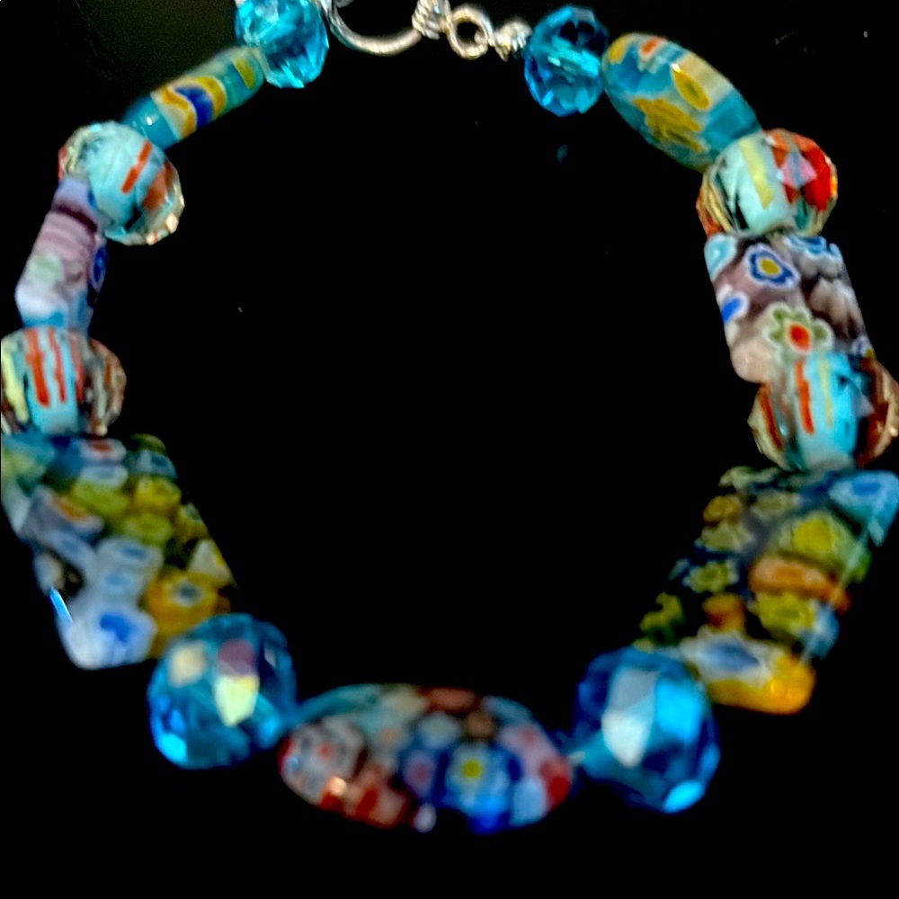 925 Millie Fiore with  facetted crystal beads bracelet